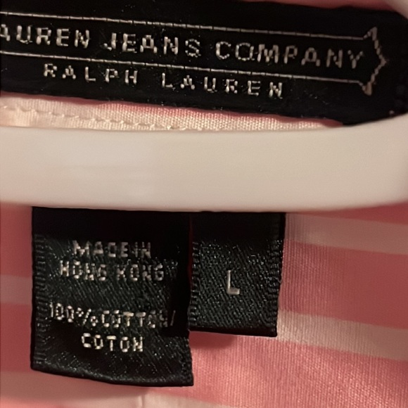 Ralph Lauren Pink and White Long Sleeve Top in 100% cotton. Excellent Co… - Picture 2 of 4